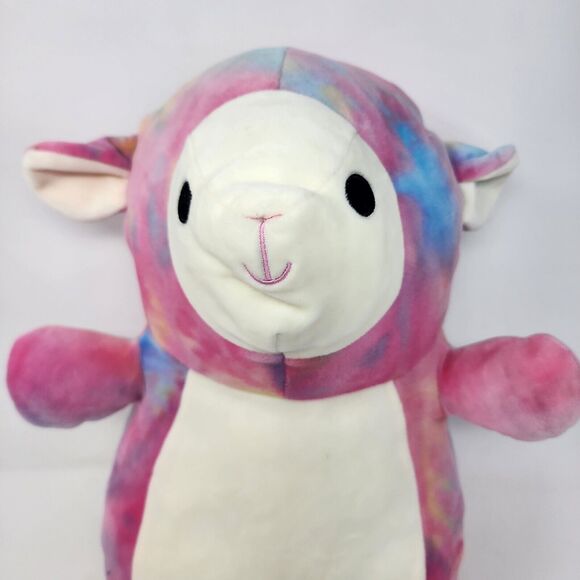 Squishmallow Hugmee Lana the Lamb PinkTie Dye Plush Stuffed Animal 14" EUC - Picture 2 of 6